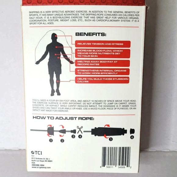 TC1 JUMPROPE with Weighted Jump Rope (Unisex) - Picture 4 of 10